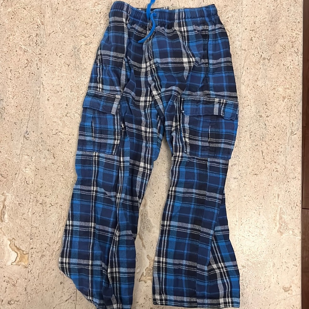Boys Cargo Pants Baggies 6X 7 Blue LAST CHANCE